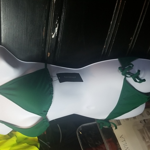 Suvimuga Dark Green 2 Piece Tie Bikini NWT Sz. XL - Picture 5 of 9